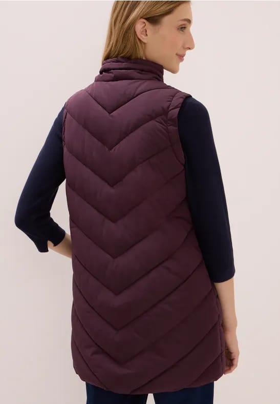 Lang gewatteerd vest