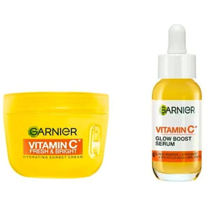 Garnier Vitamin C Hydrating Sorbet &amp; Glow Boost Serum 85 ml + 30 ml