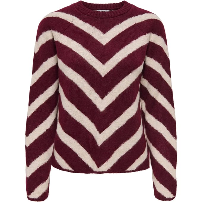Regular fit gebreide pullover met streepmotief, model 'ELIZA'