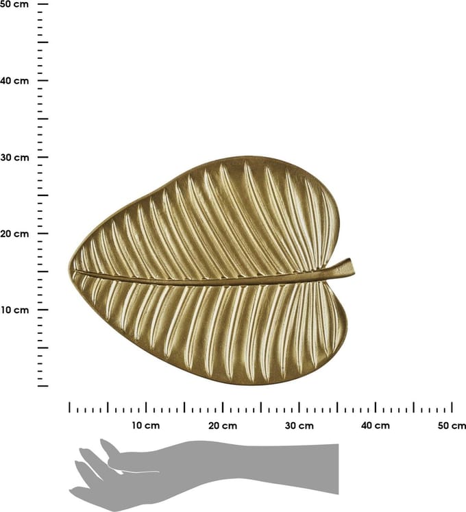 HowHomely ORO - Decoratief dienblad - Gouden Bladvorm - Glamour Stijl - FSC® Gecertificeerd