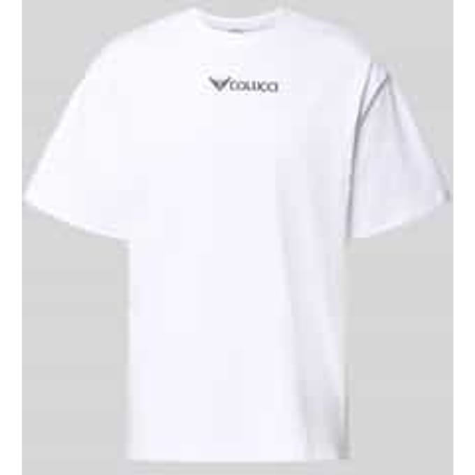 relaxed fit T-shirt met gestikt logo model 'Ikarus'