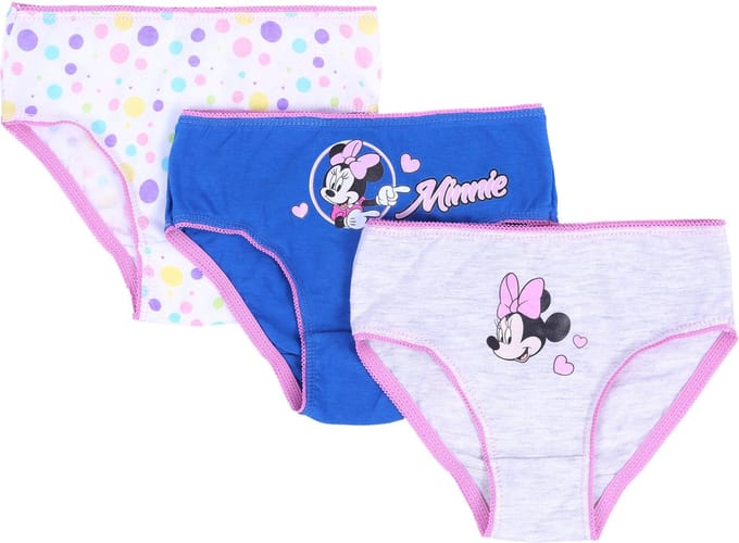 3 x grijs en blauw Minnie Mouse slipje DISNEY