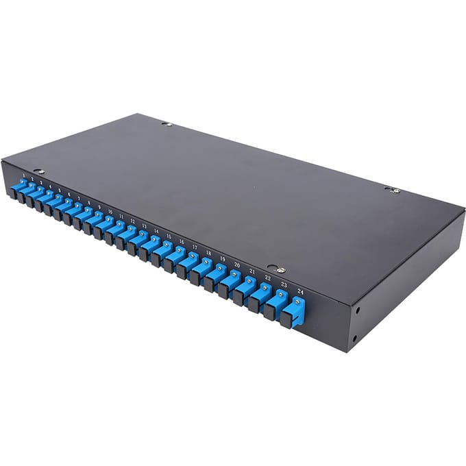 Boîte à bornes à fibre optique Panneau de brassage à fibre optique 24 cœurs 24 ports Connecteur SC
