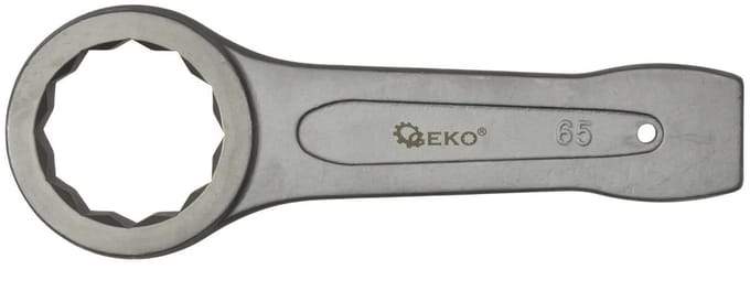 GEKO Ringmoersleutel - 65mm - 12-punts - Chroom-vanadium - Voor zwaar werk