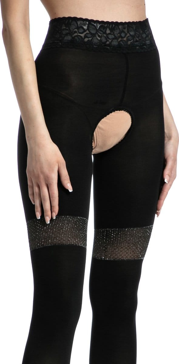 Panty Open Kruis Glamour 80Den Maat: S/M