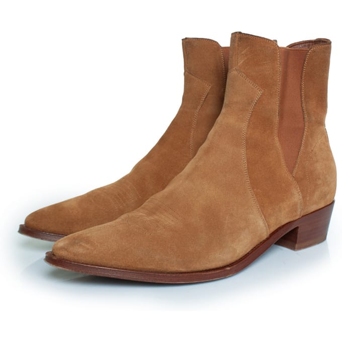 Celine Camarque western Chelsea boots cognac