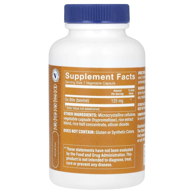 Rundergal, Groentecapsules 100 (125 mg per capsule)