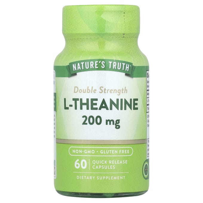 Nature's Truth, L-Théanine Double Force, 200 mg, 60 Capsules à Libération Rapide