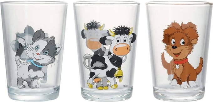 Kindergläser Hoftiere 205 ml Set van 3