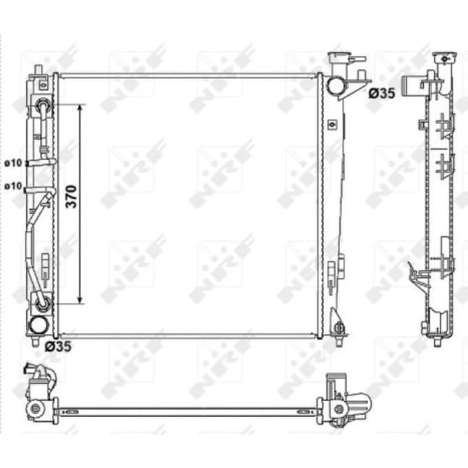 Radiator, motorkoeling NRF 53053