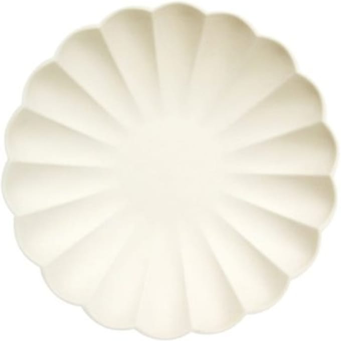 Meri meri bordjes composteerbaar small - cream