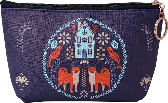 Juleeze Toilettas Dames 21x12 cm Paars Kunststof Vosjes