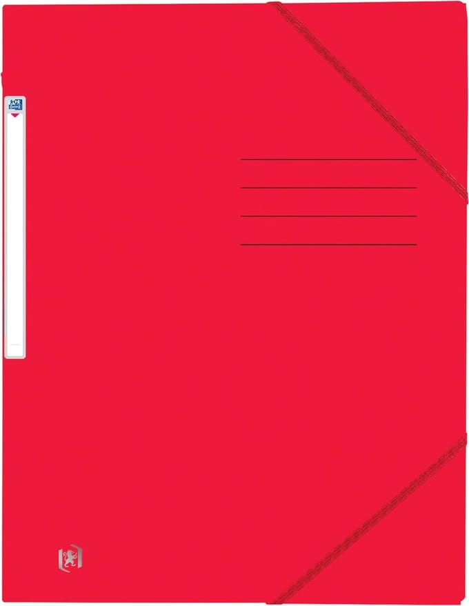Oxford Top File+ elastomap uit karton, ft A4, rood - 1 stuk
