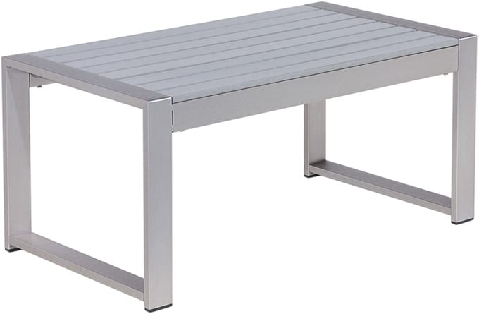 SALERNO - Tuintafel - Lichtgrijs - 50 x 90 cm - Aluminium
