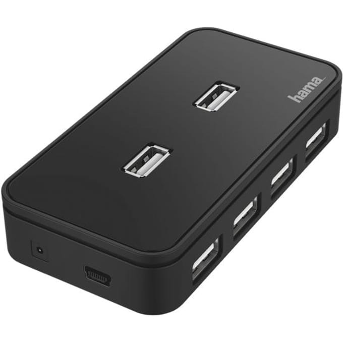 Hama USB-hub 7-poorts USB 2.0 480 Mbit/s Incl. Kabel En Netadapter
