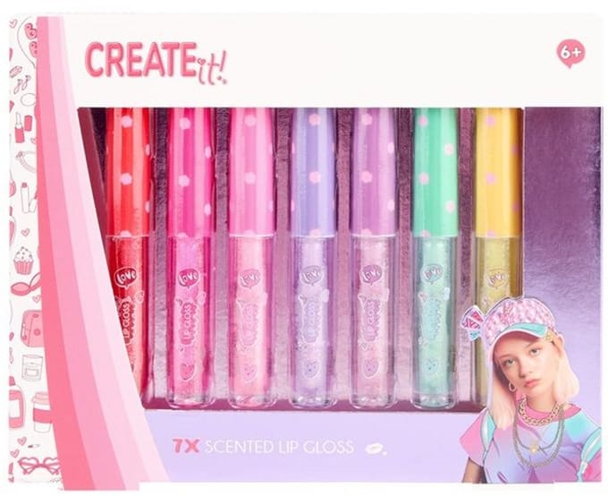 Create it! Lipgloss 7-pack Opmaken en sieraden
