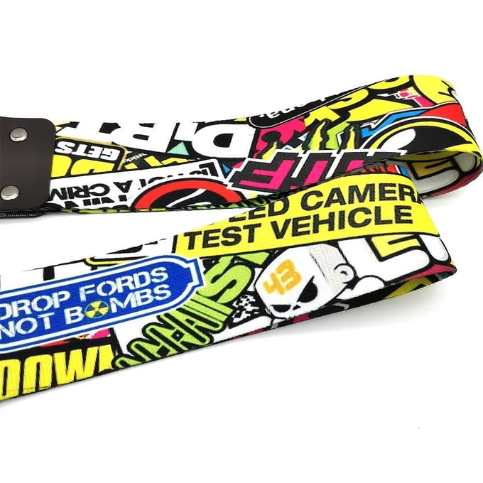 1 stuks Graffiti Design voor Autoliefhebbers - Universele Veilige Auto Aanhanger Sleephulp black