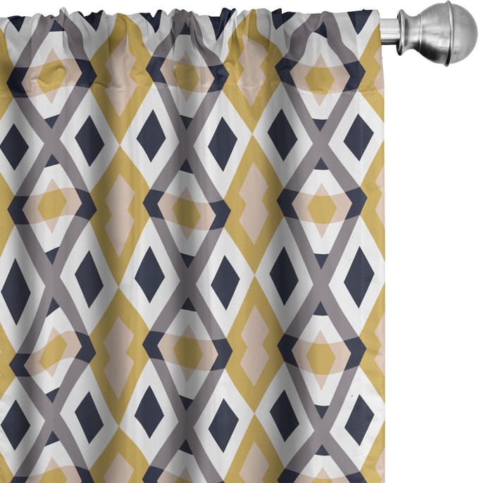 ABAKUHAUS Abstracte Voorhangen – Diamant Oneindigheid – 2x75x245 cm