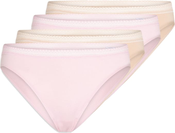 Schiesser Dames riosslip 4 pack Cotton Lace