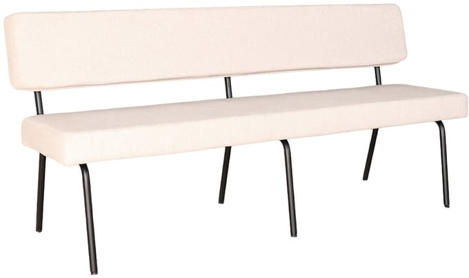Eetkamerbank 180cm Wendy zand stof eetbank