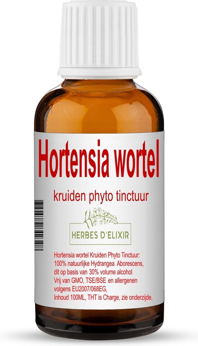 Herbes D'elixir Hortensia Tinctuur - 100 ml - Ondersteunt het immuunsysteem
