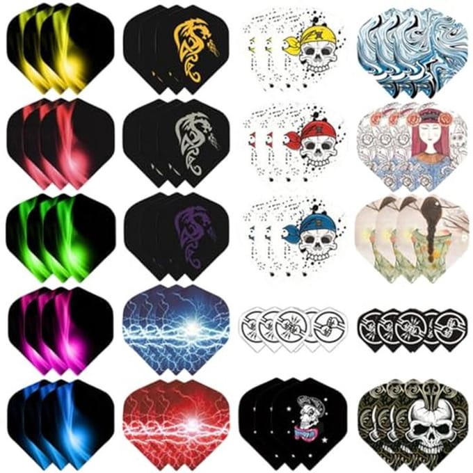 Dartflights 20 stuks voor Soft en Stalen Tip Darts - Standaard PET-accessoires