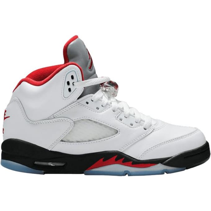 Jordan 5 Retro Fire Red Zilveren Tong (2020) (GS) 39 white