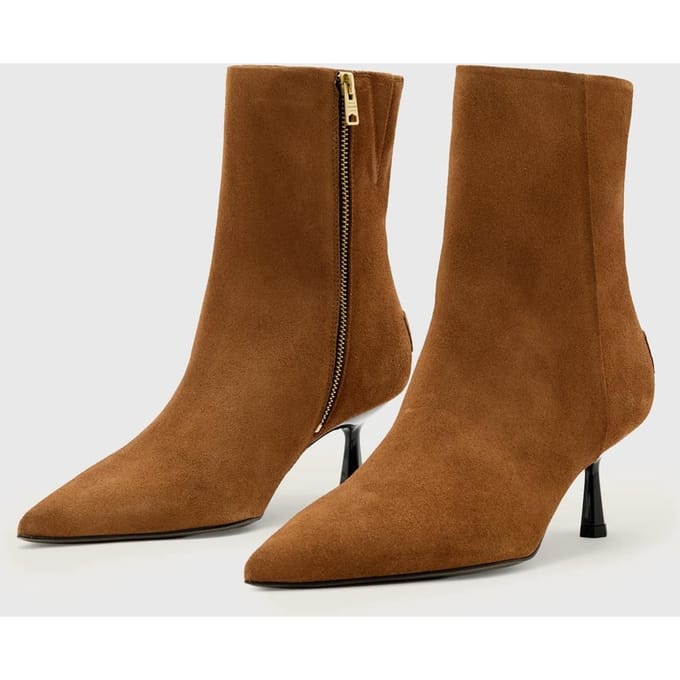 AllSaints Vivian Suede Boot Sepia Brown Maat: 37 | Laarzen Outlet | Dames | Bruin