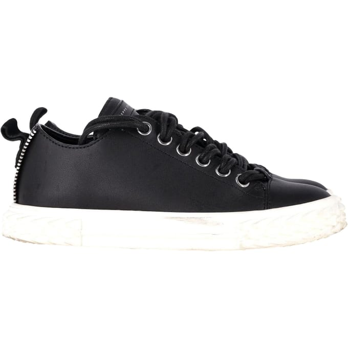 Giuseppe Zanotti Blabber Lage Sneakers in Zwart Leer
