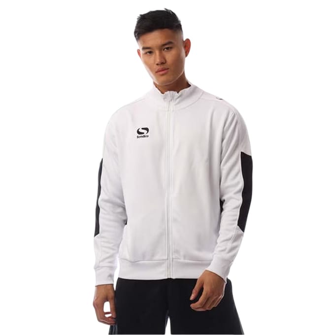 Sondico Heren Track Jacket kleurblok (Wit, Zwart)