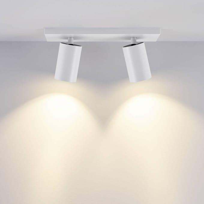 Deko Light 348247 Can Tilt eckig, 2x 7,5 W GU10, Weiß Plafondopbouwarmatuur GU10 7.5 W Wit