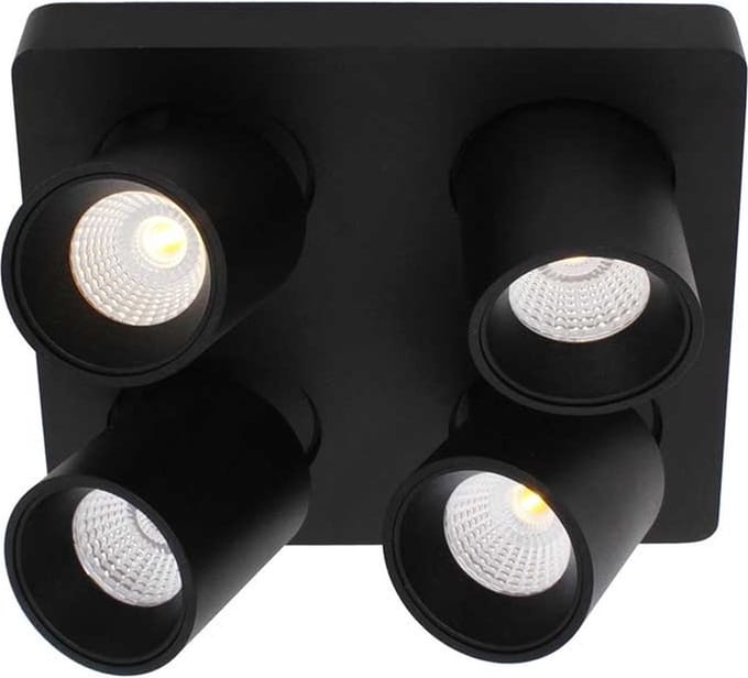 Spot Laguna Led Zwart 4Lichts