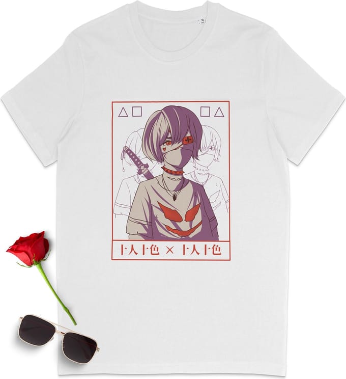 T Shirt Heren en Dames - Japan Anime - Wit - Maat M