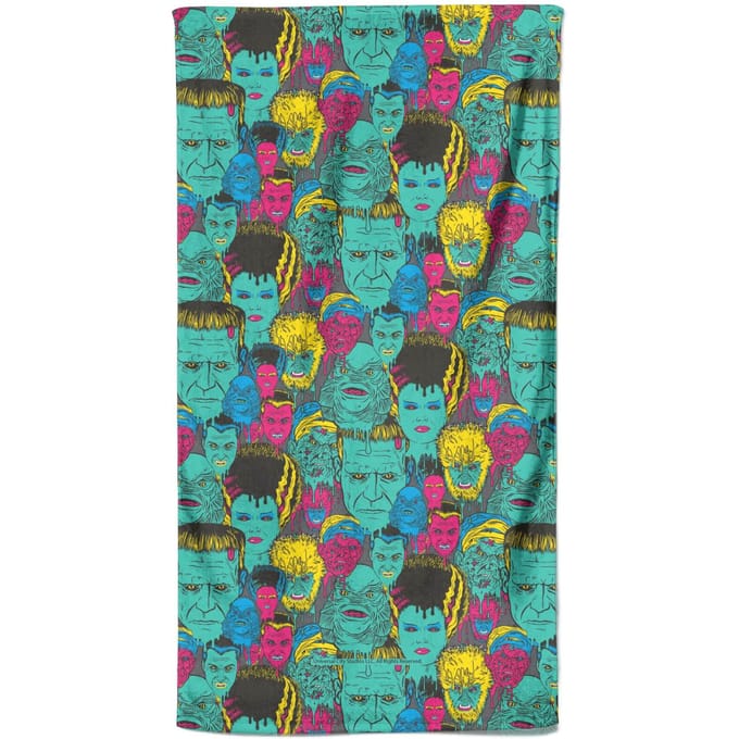 Universal Monsters Frankenstein Mixed Pattern Beach Towel