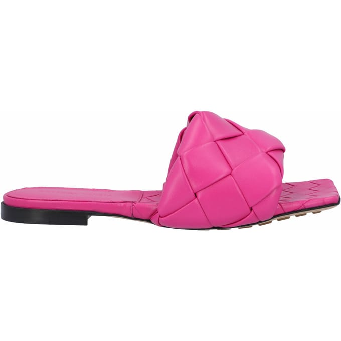 Bottega Veneta Lido Platte Sandalen roze