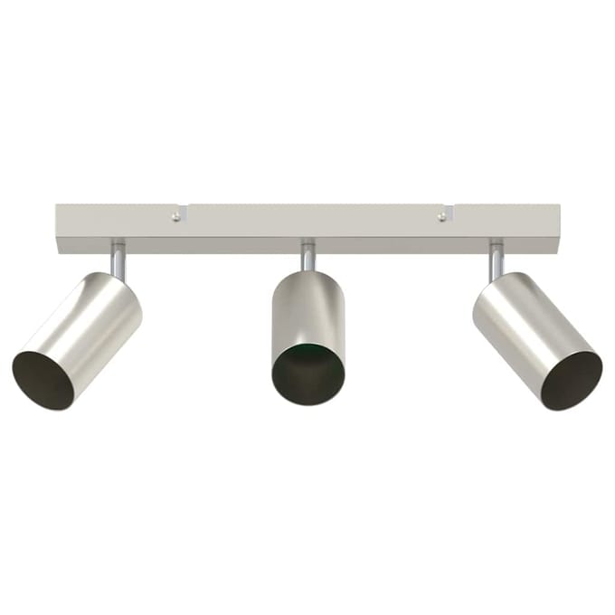 vidaXL Plafondspot met schijnwerpers Nikkel 38 x 6 x 16 cm Metaal