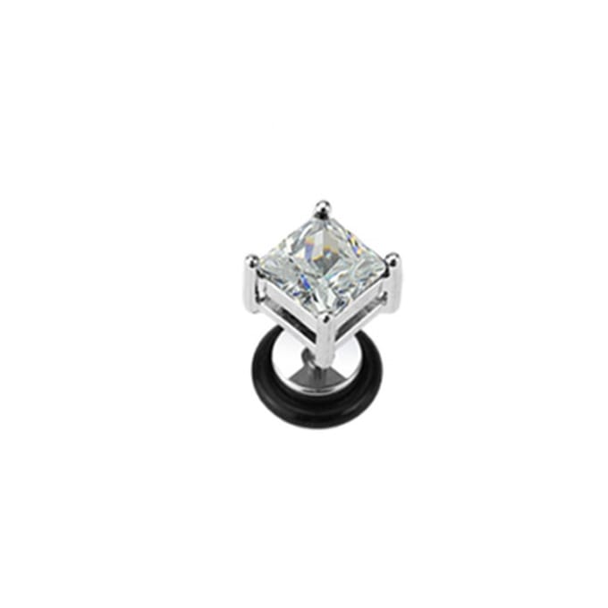 FAKE plug square wit - LMPiercings