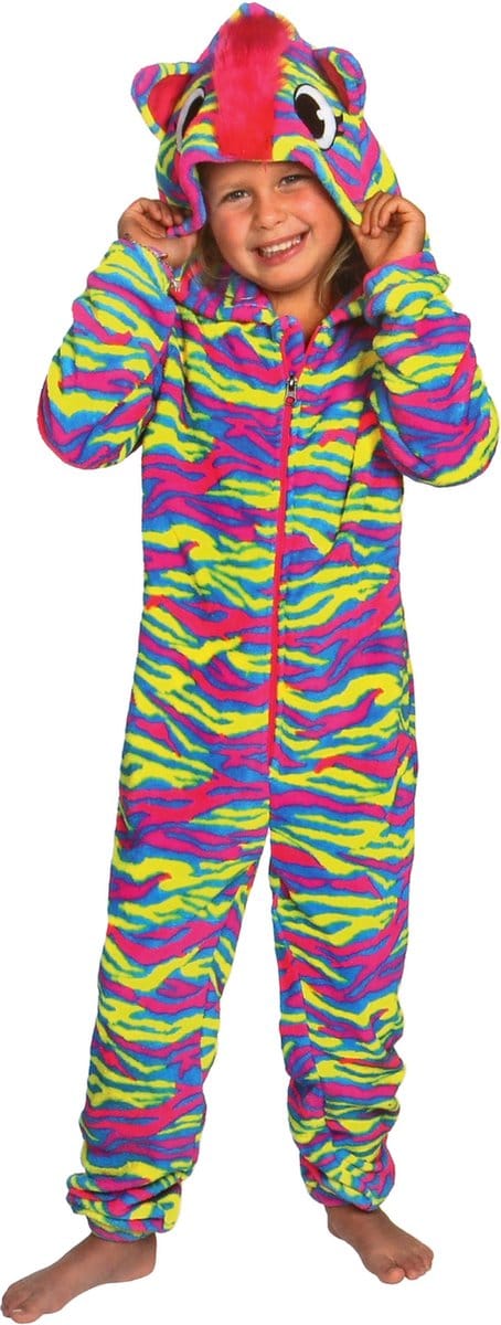 Polar Fleece Eendelige Pyjama, Kinder Onesie met Capuchon.