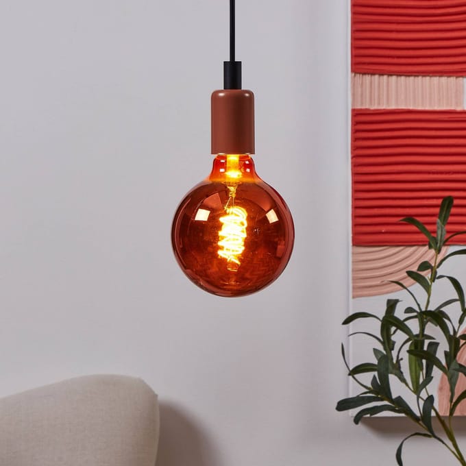 Eglo Ledfilamentlamp Globe - Koper - D12,5cm - Dimbaar - Warm Wit - E27 - 4w