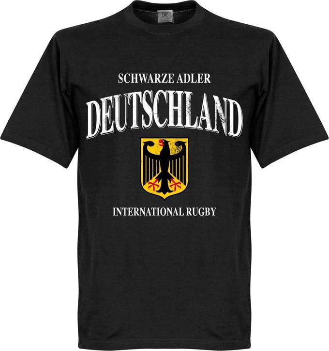 Duitsland Rugby T-Shirt - Zwart - M