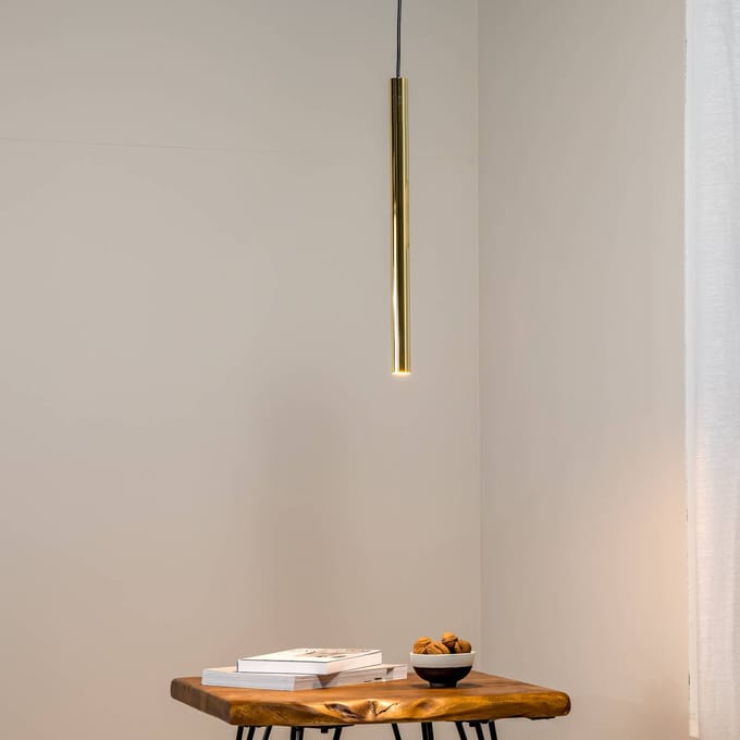 Euluna Hanglamp Sone, 1-lamp, messing