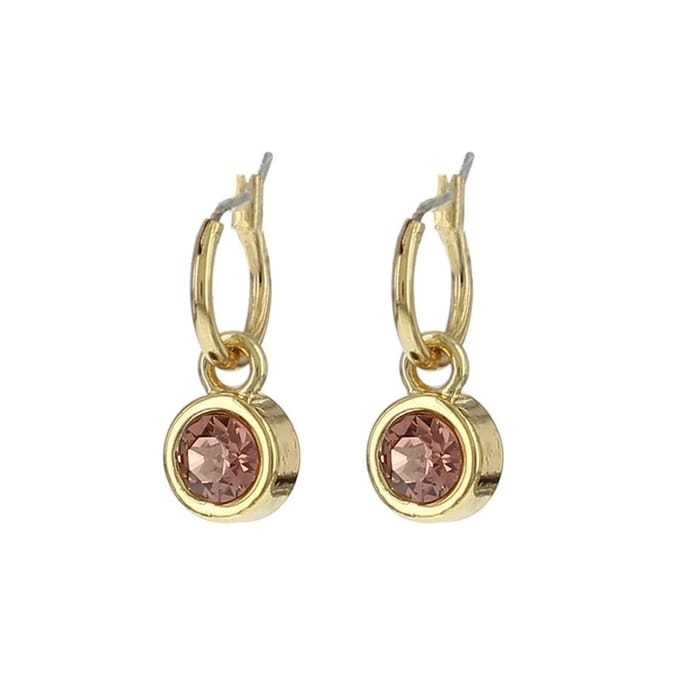 BIBA 80313 Oorhangers goud Blush Roze