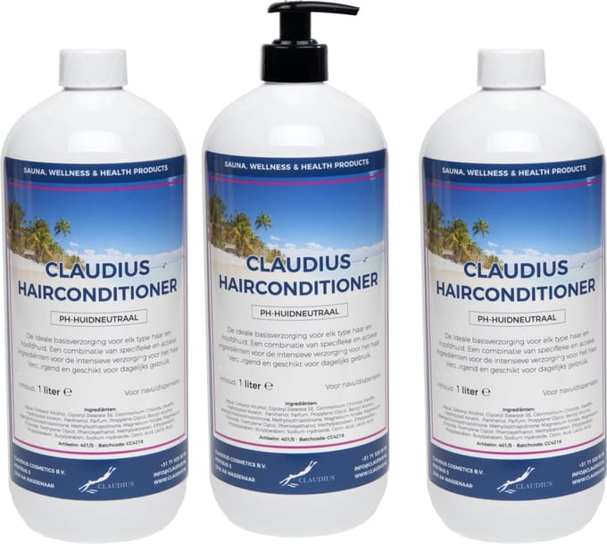 Hairconditioner 3 x 1 Liter met gratis pomp