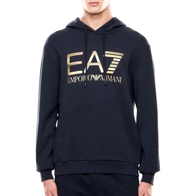 EA7 Logo Series Oversized Logo Hoodie Heren - Maat M