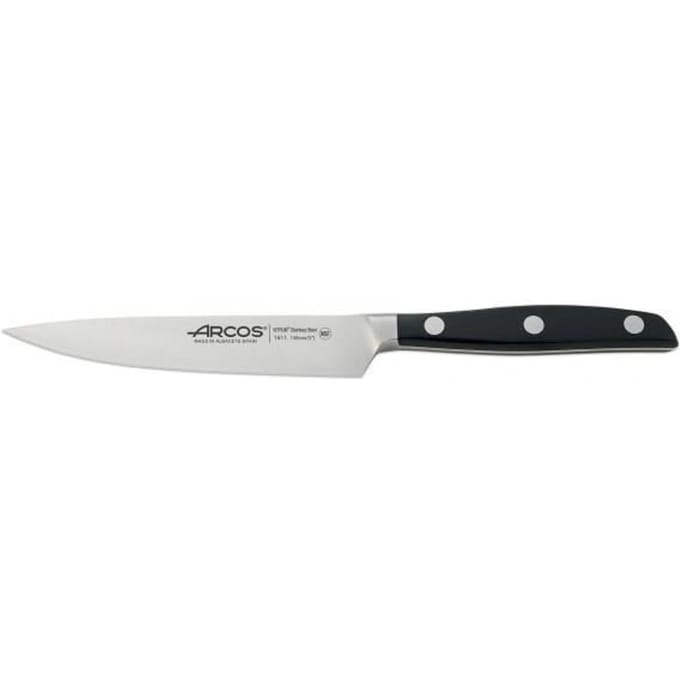 Mes - ARCOS - Manhattan - Blad 15 cm - Ergonomisch - Roestvrij staal zwart