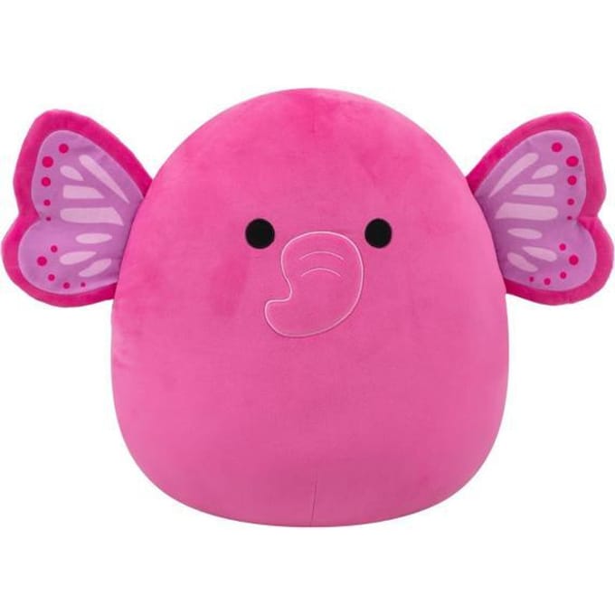 Squishmallows - Large Plush 40cm Evelyn - Hot Pink Butterfly Elephant