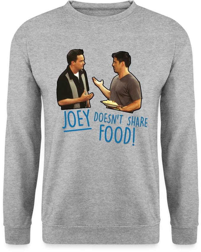 Friends Joey Doesn't Share Food Chandler Sweater Heren