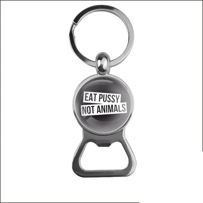 Bieropener Glas - Eat Pussy Not Animals