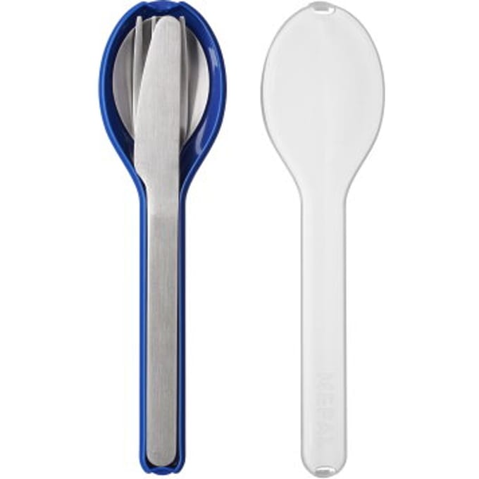 Mepal - Ellipse bestekset 3-delig - Mes. vork en lepel - RVS - Vivid blue