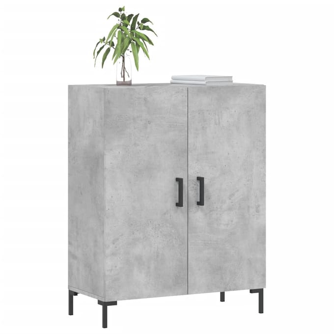 vidaXL - Dressoir - 69,5x34x90 - cm - bewerkt - hout - betongrijs